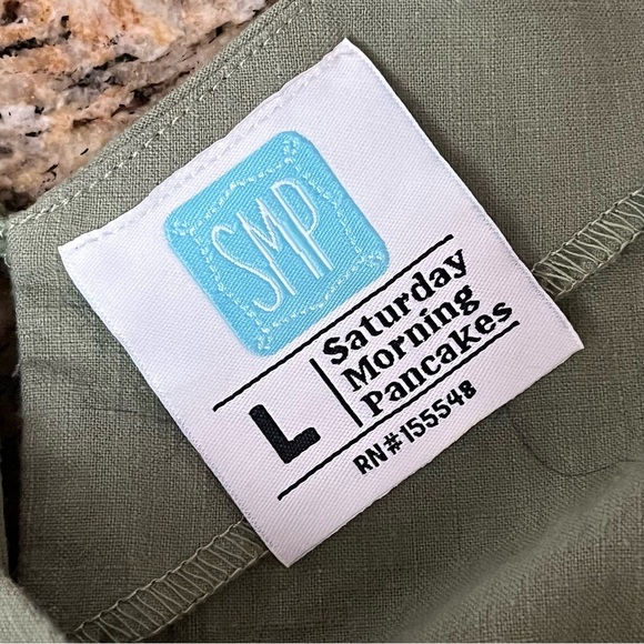 Saturday Morning Pancakes Green Cotton Jumpsuit L Ain’t Nothin But A G Thang - Picture 7 of 8